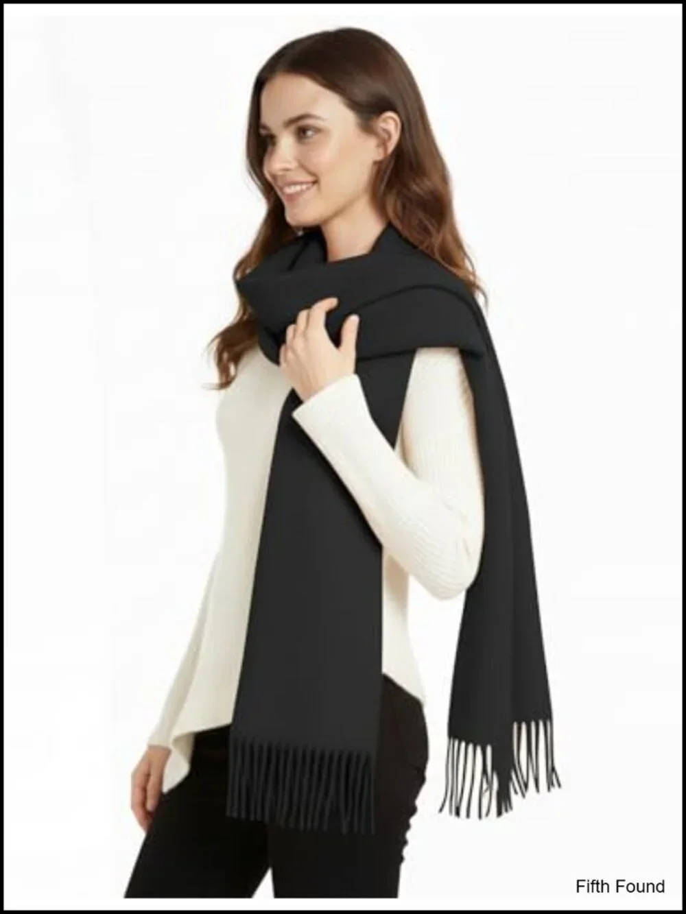 Winter Scarf Shawl Wrap Polyester Pashmina Tassels One Size
